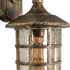 GloboStar® PHAROS 01228 Vintage Επιτοίχιο Φωτιστικό Απλίκα Μονόφωτο 1 x E27 IP20 Mπρούτζινο Μέταλλο με Μελί Γυαλί - Μ17 x Π19 x Υ29cm - ledmania.gr