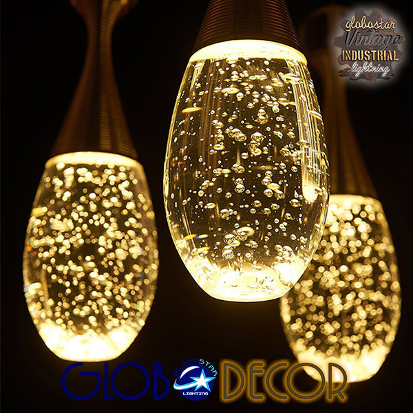 GloboStar® JADORE 01232 Μοντέρνο Κρεμαστό Φωτιστικό Ανάρτηση LED AC 220-240V IP20 Θερμό Λευκό 3000K Χάλκινο Μέταλλο με Διάφανο Γυαλί Μ8 x Π8 x Υ26cm - 2 Χρόνια Εγγύηση - ledmania.gr