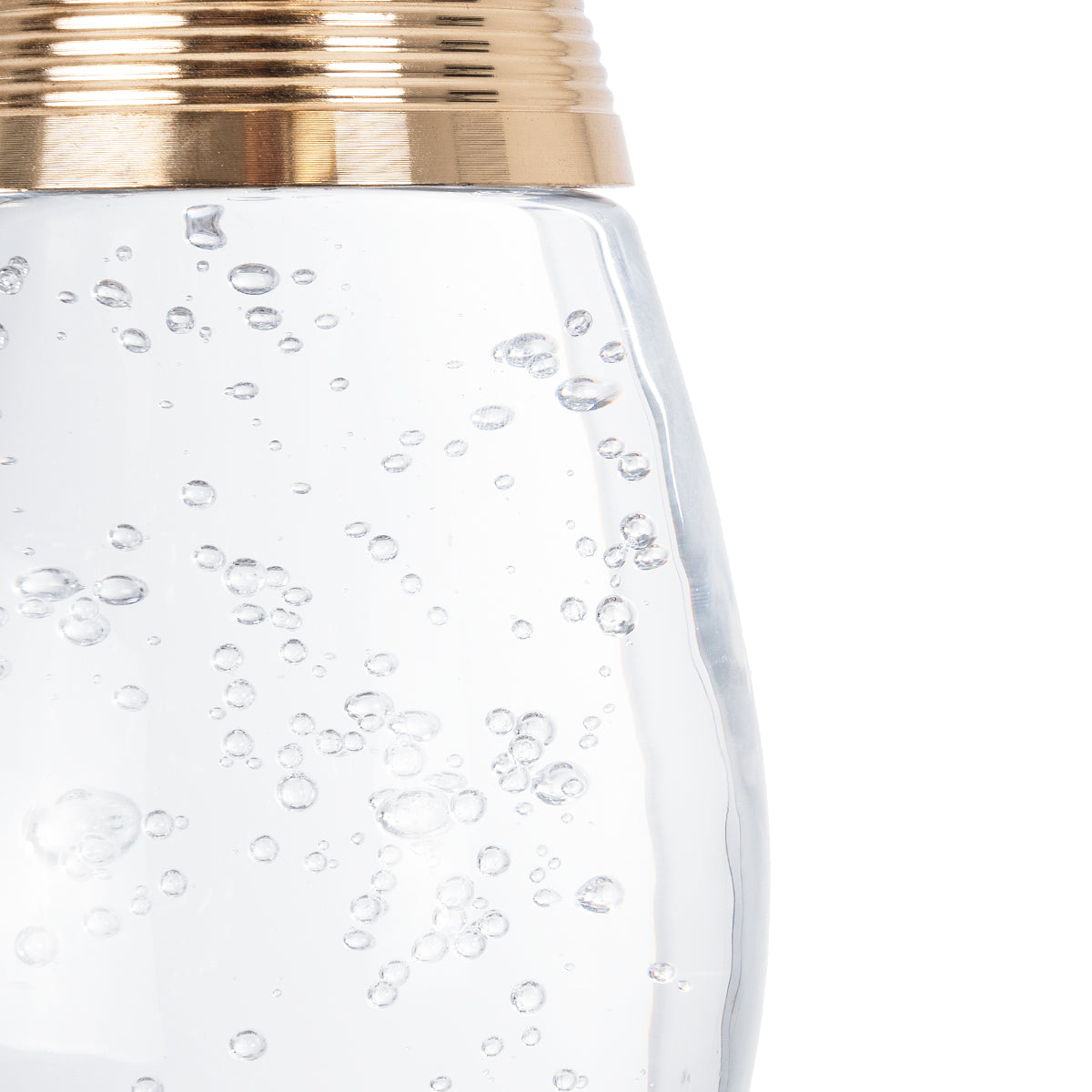 GloboStar® JADORE 01232 Μοντέρνο Κρεμαστό Φωτιστικό Ανάρτηση LED AC 220-240V IP20 Θερμό Λευκό 3000K Χάλκινο Μέταλλο με Διάφανο Γυαλί Μ8 x Π8 x Υ26cm - 2 Χρόνια Εγγύηση - ledmania.gr