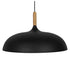 GloboStar® VALLETE BLACK 01258 Μοντέρνο Κρεμαστό Φωτιστικό Οροφής Μονόφωτο 1 x E27 Μαύρο Μεταλλικό Καμπάνα Φ45 x Y27cm - ledmania.gr