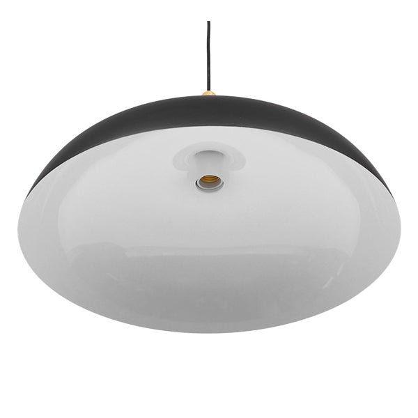 GloboStar® VALLETE BLACK 01258 Μοντέρνο Κρεμαστό Φωτιστικό Οροφής Μονόφωτο 1 x E27 Μαύρο Μεταλλικό Καμπάνα Φ45 x Y27cm - ledmania.gr
