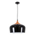 GloboStar® VILI BLACK 01261 Μοντέρνο Κρεμαστό Φωτιστικό Οροφής Μονόφωτο 1 x E27 Μαύρο Μεταλλικό Καμπάνα Φ35 x Y27cm - ledmania.gr