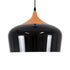 GloboStar® VILI BLACK 01261 Μοντέρνο Κρεμαστό Φωτιστικό Οροφής Μονόφωτο 1 x E27 Μαύρο Μεταλλικό Καμπάνα Φ35 x Y27cm - ledmania.gr