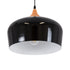 GloboStar® VILI BLACK 01261 Μοντέρνο Κρεμαστό Φωτιστικό Οροφής Μονόφωτο 1 x E27 Μαύρο Μεταλλικό Καμπάνα Φ35 x Y27cm - ledmania.gr