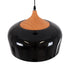 GloboStar® VILI BLACK 01261 Μοντέρνο Κρεμαστό Φωτιστικό Οροφής Μονόφωτο 1 x E27 Μαύρο Μεταλλικό Καμπάνα Φ35 x Y27cm - ledmania.gr