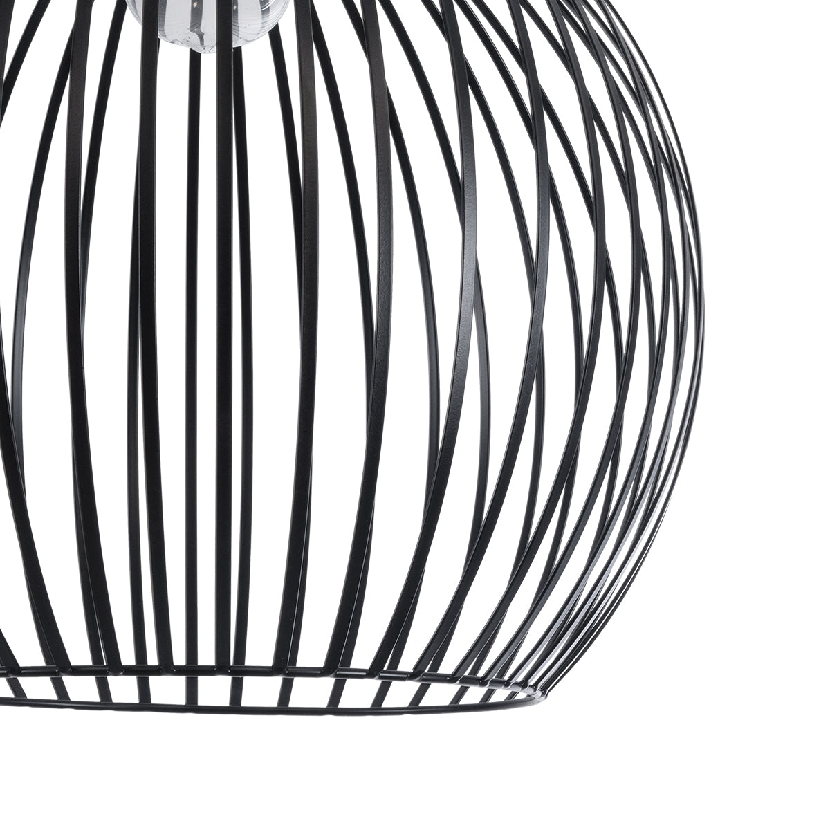 GLOBOSTAR® SCANDI 01266 Μοντέρνο Κρεμαστό Φωτιστικό Οροφής με Ντουί 1 x E27 AC 220-240V IP20 - Μαύρο - Μ38 x Π38 x Υ50cm - ledmania.gr