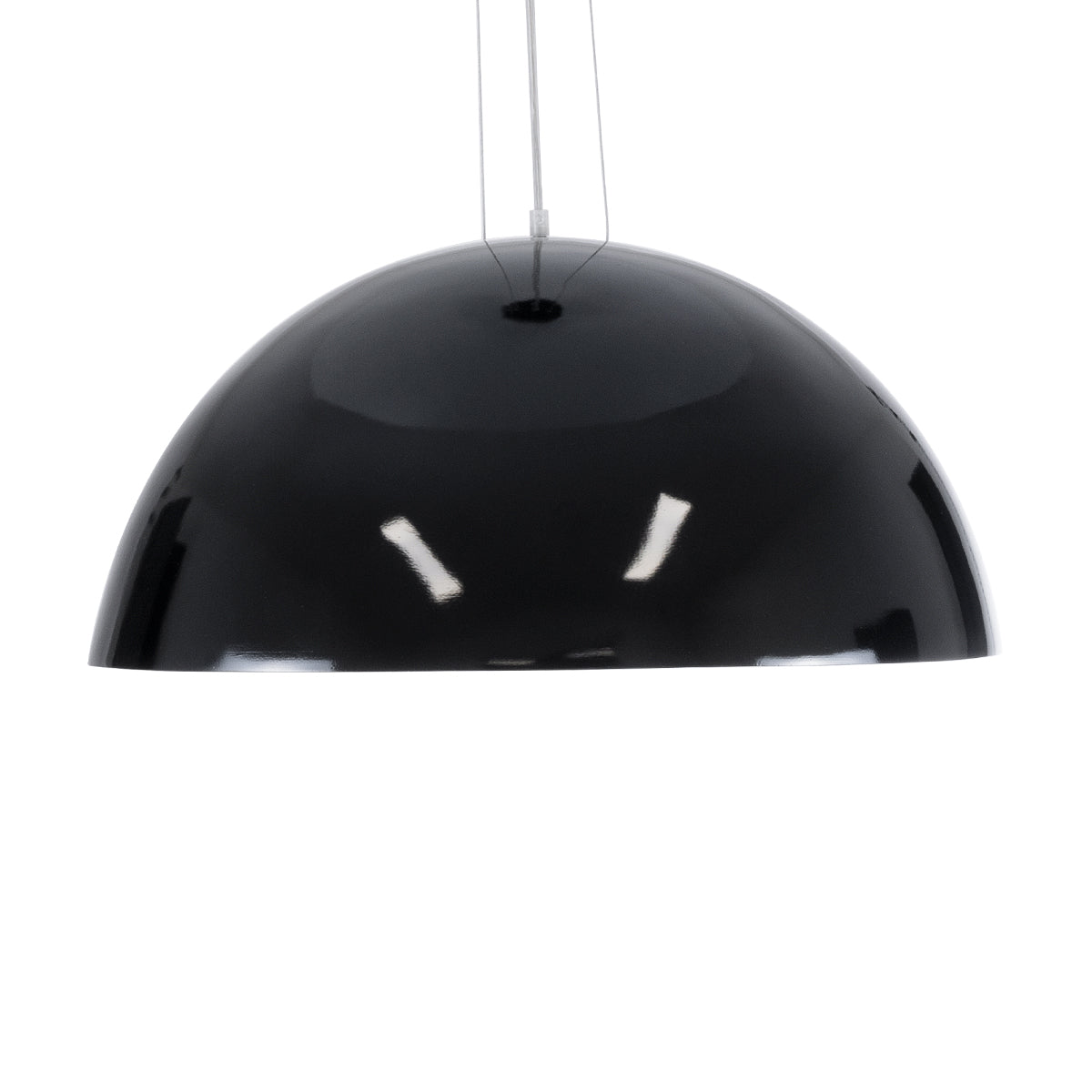 GloboStar® SERENIA 01270 Μοντέρνο Κρεμαστό Φωτιστικό Καμπάνα Μονόφωτο 1 x E27 IP20 Μαύρο Μέταλλο με Λευκό Γύψο - Μ60 x Π60 x Υ30cm - ledmania.gr