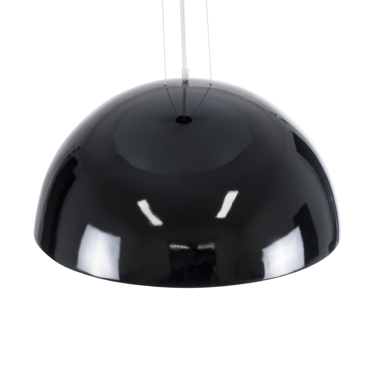 GloboStar® SERENIA 01270 Μοντέρνο Κρεμαστό Φωτιστικό Καμπάνα Μονόφωτο 1 x E27 IP20 Μαύρο Μέταλλο με Λευκό Γύψο - Μ60 x Π60 x Υ30cm - ledmania.gr