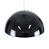 GloboStar® SERENIA 01270 Μοντέρνο Κρεμαστό Φωτιστικό Καμπάνα Μονόφωτο 1 x E27 IP20 Μαύρο Μέταλλο με Λευκό Γύψο - Μ60 x Π60 x Υ30cm - ledmania.gr