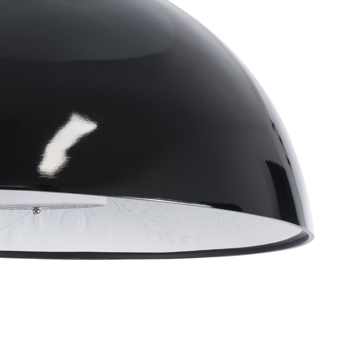 GloboStar® SERENIA 01270 Μοντέρνο Κρεμαστό Φωτιστικό Καμπάνα Μονόφωτο 1 x E27 IP20 Μαύρο Μέταλλο με Λευκό Γύψο - Μ60 x Π60 x Υ30cm - ledmania.gr