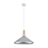 GloboStar® FELICITA 01276 Μοντέρνο Κρεμαστό Φωτιστικό Οροφής Μονόφωτο 1 x E27 AC220-240V IP20 - Φ40 x Υ30cm - Ασημί Μεταλλικό Καμπάνα - ledmania.gr