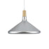 GloboStar® FELICITA 01276 Μοντέρνο Κρεμαστό Φωτιστικό Οροφής Μονόφωτο 1 x E27 AC220-240V IP20 - Φ40 x Υ30cm - Ασημί Μεταλλικό Καμπάνα - ledmania.gr