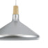 GloboStar® FELICITA 01276 Μοντέρνο Κρεμαστό Φωτιστικό Οροφής Μονόφωτο 1 x E27 AC220-240V IP20 - Φ40 x Υ30cm - Ασημί Μεταλλικό Καμπάνα - ledmania.gr