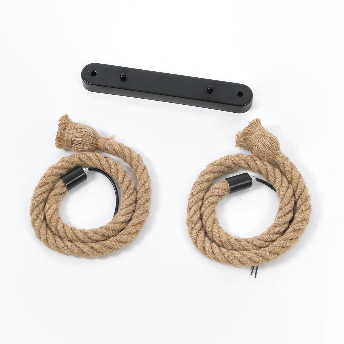 GLOBOSTAR® ROPE 01279 Boho Κρεμαστό Φωτιστικό Οροφής με Ντουί 2 x E27 AC 220-240V IP20 - Μπεζ - Μ30 x Π3.5 x Υ100cm - ledmania.gr