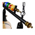 GloboStar® BILLIARD SERIES 01280 Vintage Κρεμαστό Φωτιστικό Φιγούρα Τρίφωτο 3 x E27 IP20 Mαύρο Μέταλλο με Μελί Γυαλί - Μ96 x Π25 x Υ30cm - ledmania.gr