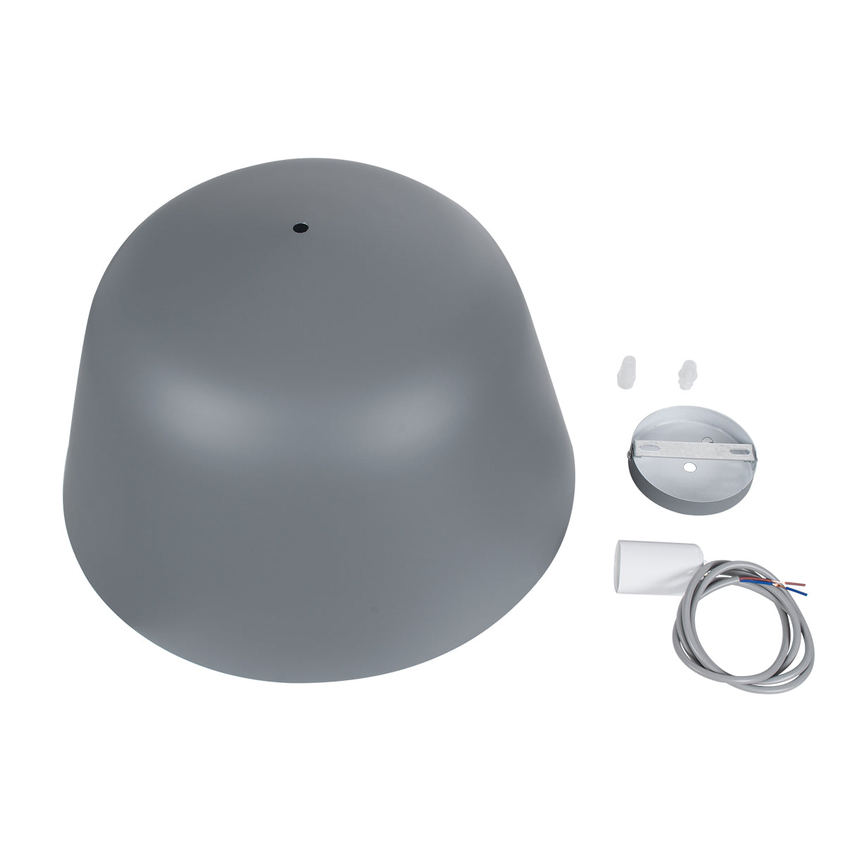 GLOBOSTAR® UPVALE 01282 Μοντέρνο Κρεμαστό Φωτιστικό Οροφής με Ντουί 1 x E27 AC 220-240V IP20 - Γκρι & Λευκό - Μ40 x Π40 x Υ24cm - ledmania.gr