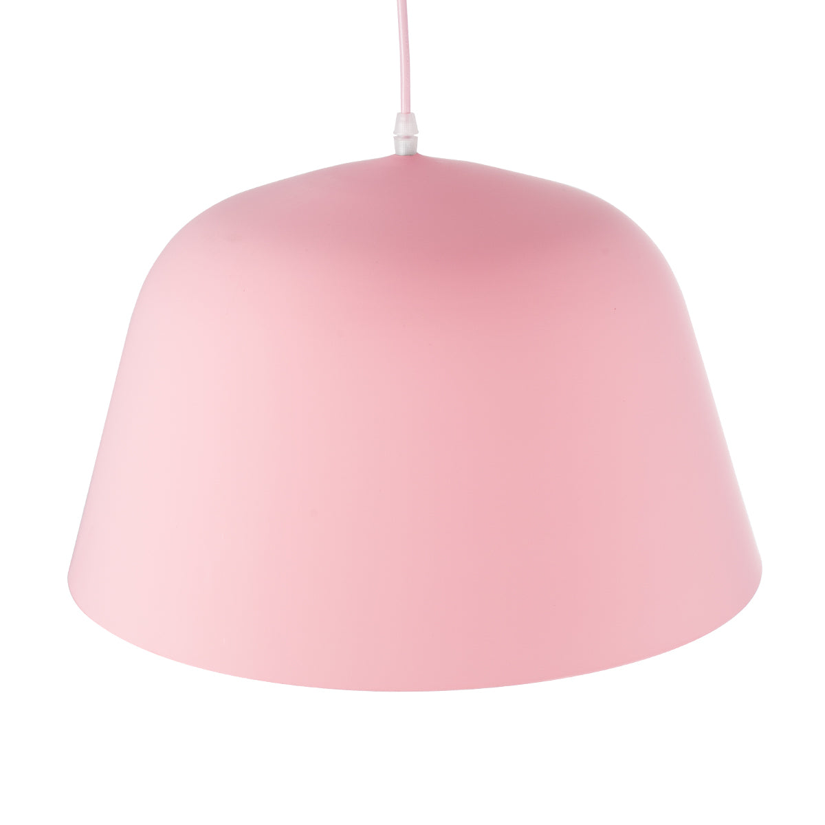GloboStar® UPVALE 01284 Μοντέρνο Κρεμαστό Φωτιστικό Οροφής Μονόφωτο Ροζ Μεταλλικό Καμπάνα Φ40 x Y24cm - ledmania.gr