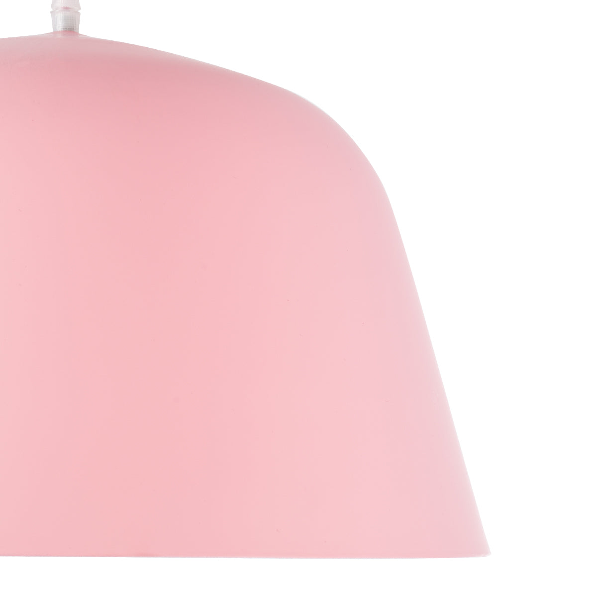 GloboStar® UPVALE 01284 Μοντέρνο Κρεμαστό Φωτιστικό Οροφής Μονόφωτο Ροζ Μεταλλικό Καμπάνα Φ40 x Y24cm - ledmania.gr