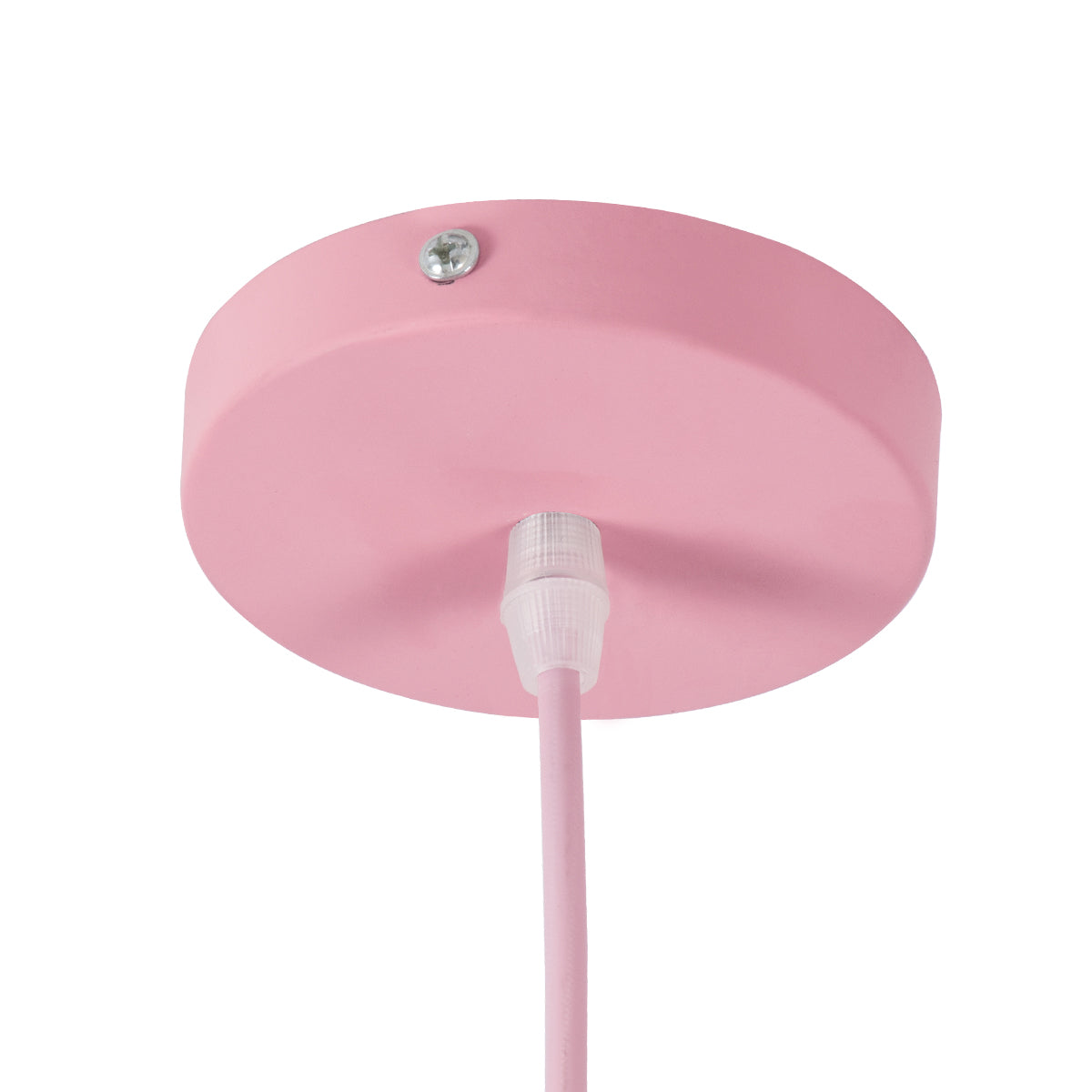 GloboStar® UPVALE 01284 Μοντέρνο Κρεμαστό Φωτιστικό Οροφής Μονόφωτο Ροζ Μεταλλικό Καμπάνα Φ40 x Y24cm - ledmania.gr