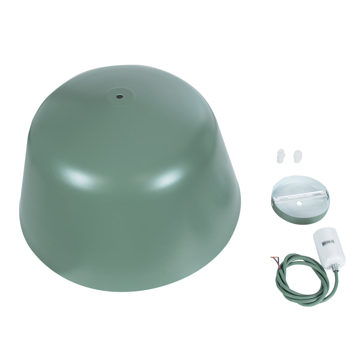 GLOBOSTAR® UPVALE 01285 Μοντέρνο Κρεμαστό Φωτιστικό Οροφής με Ντουί 1 x E27 AC 220-240V IP20 - Πράσινο & Λευκό - Μ40 x Π40 x Υ24cm - ledmania.gr