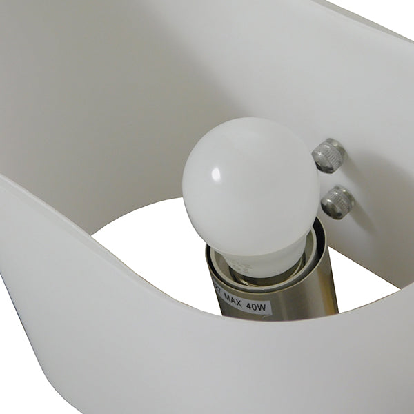 GloboStar® SUTTON 01316 Μοντέρνο Επιτοίχιο Φωτιστικό Απλίκα με LED Βραχίονα Δίφωτο 1 x E27 IP20 Μπεζ Ξύλο, Λευκό Γυαλί με Ασημί Μέταλλο - Μ15 x Π20 x Υ22.5cm - ledmania.gr