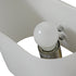 GloboStar® SUTTON 01316 Μοντέρνο Επιτοίχιο Φωτιστικό Απλίκα με LED Βραχίονα Δίφωτο 1 x E27 IP20 Μπεζ Ξύλο, Λευκό Γυαλί με Ασημί Μέταλλο - Μ15 x Π20 x Υ22.5cm - ledmania.gr