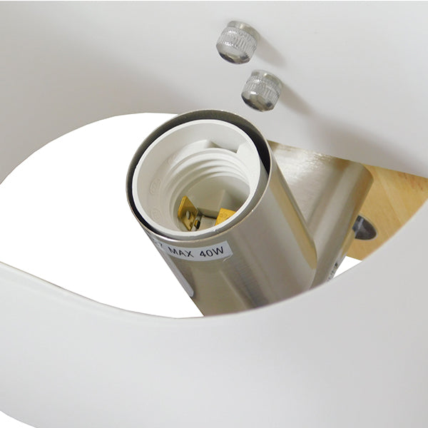 GloboStar® SUTTON 01316 Μοντέρνο Επιτοίχιο Φωτιστικό Απλίκα με LED Βραχίονα Δίφωτο 1 x E27 IP20 Μπεζ Ξύλο, Λευκό Γυαλί με Ασημί Μέταλλο - Μ15 x Π20 x Υ22.5cm - ledmania.gr