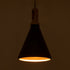 GloboStar® CALYPSO 01334-C Μοντέρνο Κρεμαστό Φωτιστικό Οροφής Μονόφωτο 1 x E27 Μαύρο - Χρυσό Μεταλλικό με Ξύλινη Βάση Καμπάνα Φ25 x Υ40cm - ledmania.gr