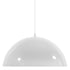 GloboStar® LUNE 01339 Μοντέρνο Κρεμαστό Φωτιστικό Οροφής Μονόφωτο Λευκό Χρυσό Μεταλλικό Καμπάνα Φ40 x Υ20cm - ledmania.gr