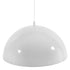GloboStar® LUNE 01339 Μοντέρνο Κρεμαστό Φωτιστικό Οροφής Μονόφωτο Λευκό Χρυσό Μεταλλικό Καμπάνα Φ40 x Υ20cm - ledmania.gr
