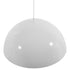 GloboStar® LUNE 01339 Μοντέρνο Κρεμαστό Φωτιστικό Οροφής Μονόφωτο Λευκό Χρυσό Μεταλλικό Καμπάνα Φ40 x Υ20cm - ledmania.gr