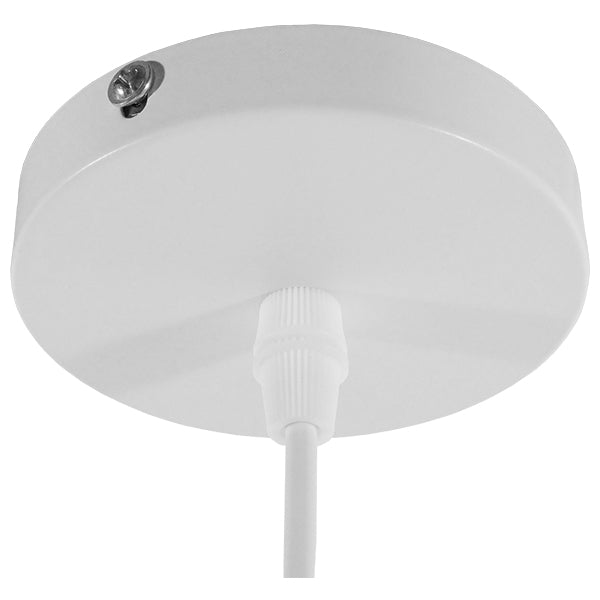 GloboStar® LUNE 01339 Μοντέρνο Κρεμαστό Φωτιστικό Οροφής Μονόφωτο Λευκό Χρυσό Μεταλλικό Καμπάνα Φ40 x Υ20cm - ledmania.gr