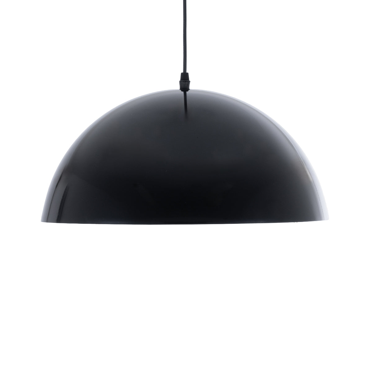 GloboStar® LUNE 01341 Μοντέρνο Κρεμαστό Φωτιστικό Καμπάνα Μονόφωτο 1 x E27 IP20 Μαύρο & Χρυσό Μέταλλο - Μ40 x Π40 x Υ20cm - ledmania.gr