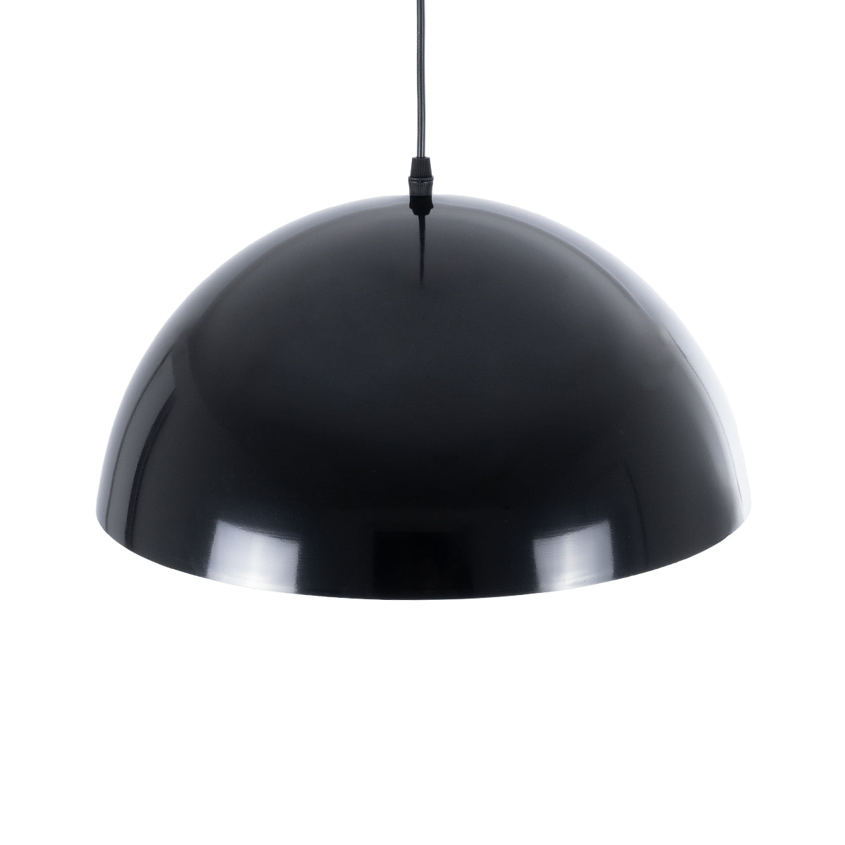 GloboStar® LUNE 01341 Μοντέρνο Κρεμαστό Φωτιστικό Καμπάνα Μονόφωτο 1 x E27 IP20 Μαύρο & Χρυσό Μέταλλο - Μ40 x Π40 x Υ20cm - ledmania.gr