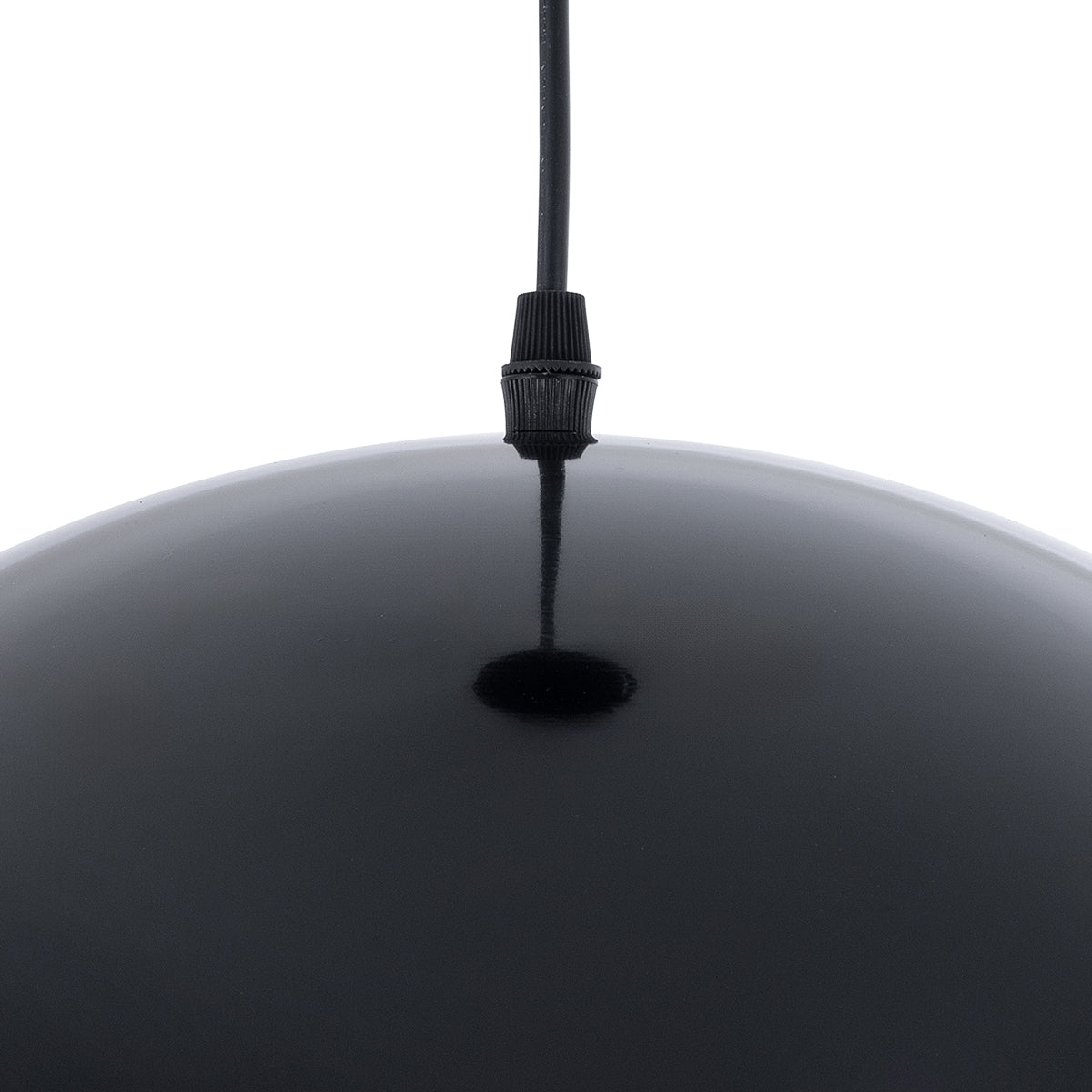 GloboStar® LUNE 01341 Μοντέρνο Κρεμαστό Φωτιστικό Καμπάνα Μονόφωτο 1 x E27 IP20 Μαύρο & Χρυσό Μέταλλο - Μ40 x Π40 x Υ20cm - ledmania.gr