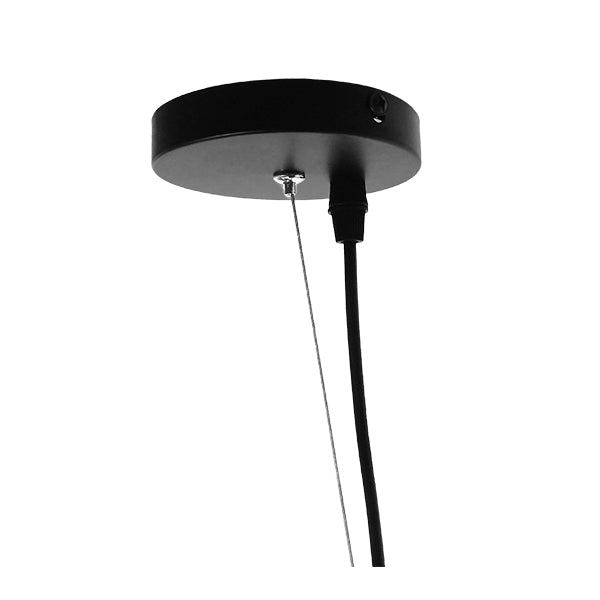 GloboStar® MEDEA 01344 Μοντέρνο Κρεμαστό Φωτιστικό Οροφής Μονόφωτο Μαύρο - Χρυσό Μεταλλικό Καμπάνα Φ60 x Υ30cm - ledmania.gr