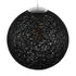 GloboStar® OCEANA 01360 Vintage Κρεμαστό Φωτιστικό Οροφής Μονόφωτο 1 x E27 Μαύρο Ξύλινο Ψάθινο Rattan Φ40 x Υ40cm - ledmania.gr