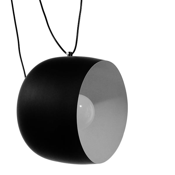 GloboStar® JASPER 01375 SET 3 Μοντέρνα Κρεμαστά Φωτιστικά Οροφής Τρίφωτο 3 x E27 Μαύρα Λευκά Μεταλλικά Καμπάνα Φ25 x Υ22cm - ledmania.gr