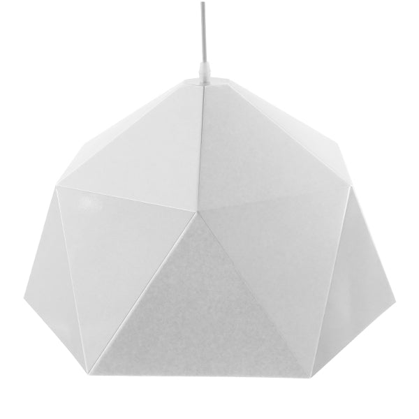 GLOBOSTAR® HEXAGON 01378 Μοντέρνο Κρεμαστό Φωτιστικό Οροφής με Ντουί 1 x E27 AC 220-240V IP20 - Λευκό & Χρυσό - Μ46 x Π46 x Y25cm - ledmania.gr