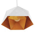 GLOBOSTAR® HEXAGON 01378 Μοντέρνο Κρεμαστό Φωτιστικό Οροφής με Ντουί 1 x E27 AC 220-240V IP20 - Λευκό & Χρυσό - Μ46 x Π46 x Y25cm - ledmania.gr