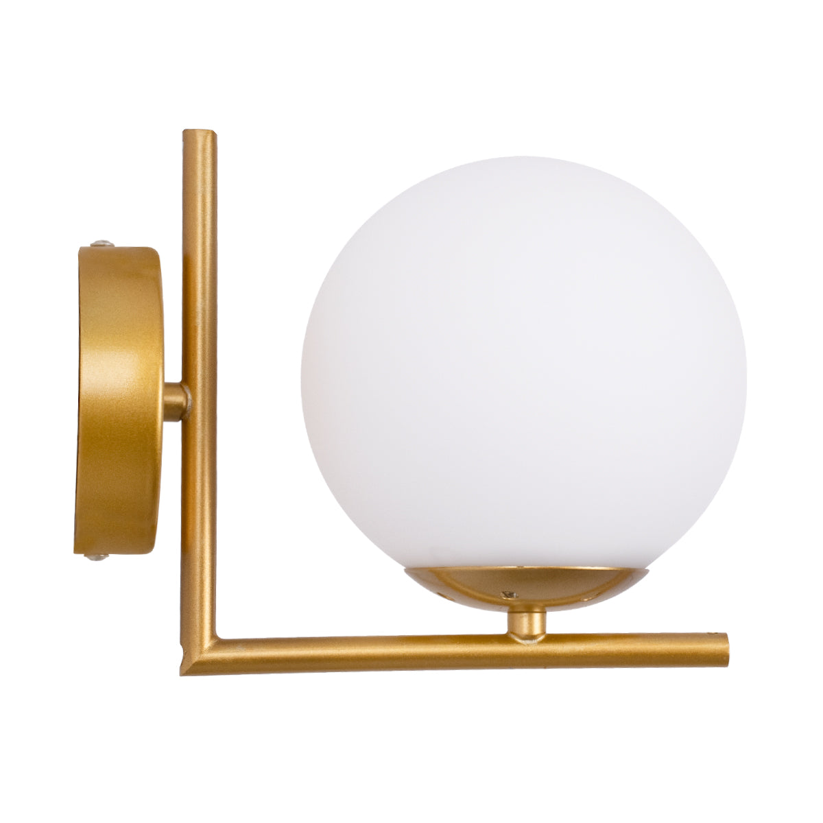 GLOBOSTAR® JADA 01426 Μοντέρνο Φωτιστικό Τοίχου - Απλίκα με Ντουί 1 x E27 AC 220-240V IP20 - Χρυσό & Λευκό - Μ15 x Π21.5 x Υ18cm - ledmania.gr