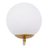 GLOBOSTAR® JADA 01426 Μοντέρνο Φωτιστικό Τοίχου - Απλίκα με Ντουί 1 x E27 AC 220-240V IP20 - Χρυσό & Λευκό - Μ15 x Π21.5 x Υ18cm - ledmania.gr