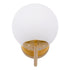 GLOBOSTAR® JADA 01426 Μοντέρνο Φωτιστικό Τοίχου - Απλίκα με Ντουί 1 x E27 AC 220-240V IP20 - Χρυσό & Λευκό - Μ15 x Π21.5 x Υ18cm - ledmania.gr