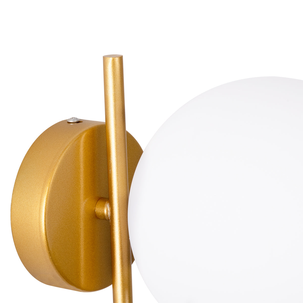GLOBOSTAR® JADA 01426 Μοντέρνο Φωτιστικό Τοίχου - Απλίκα με Ντουί 1 x E27 AC 220-240V IP20 - Χρυσό & Λευκό - Μ15 x Π21.5 x Υ18cm - ledmania.gr