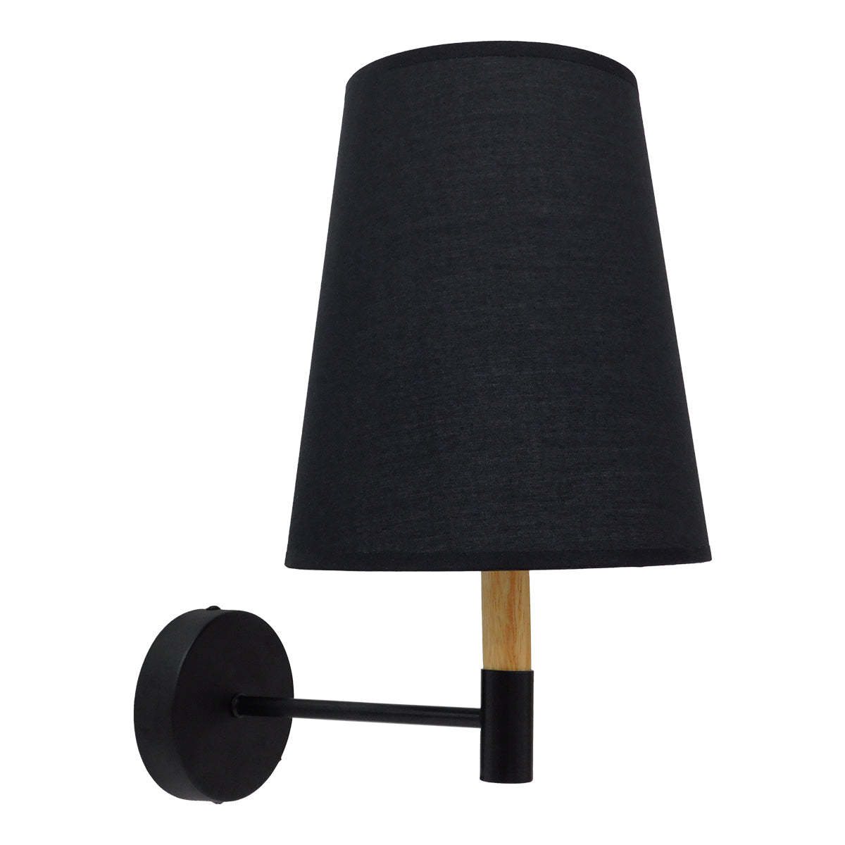 GLOBOSTAR® LYDFORD 01432 Μοντέρνο Φωτιστικό Τοίχου - Απλίκα με Ντουί 1 x E27 AC 220-240V IP20 - Μαύρο - Μ20 x Π28 x Υ36cm - ledmania.gr