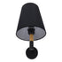 GLOBOSTAR® LYDFORD 01432 Μοντέρνο Φωτιστικό Τοίχου - Απλίκα με Ντουί 1 x E27 AC 220-240V IP20 - Μαύρο - Μ20 x Π28 x Υ36cm - ledmania.gr