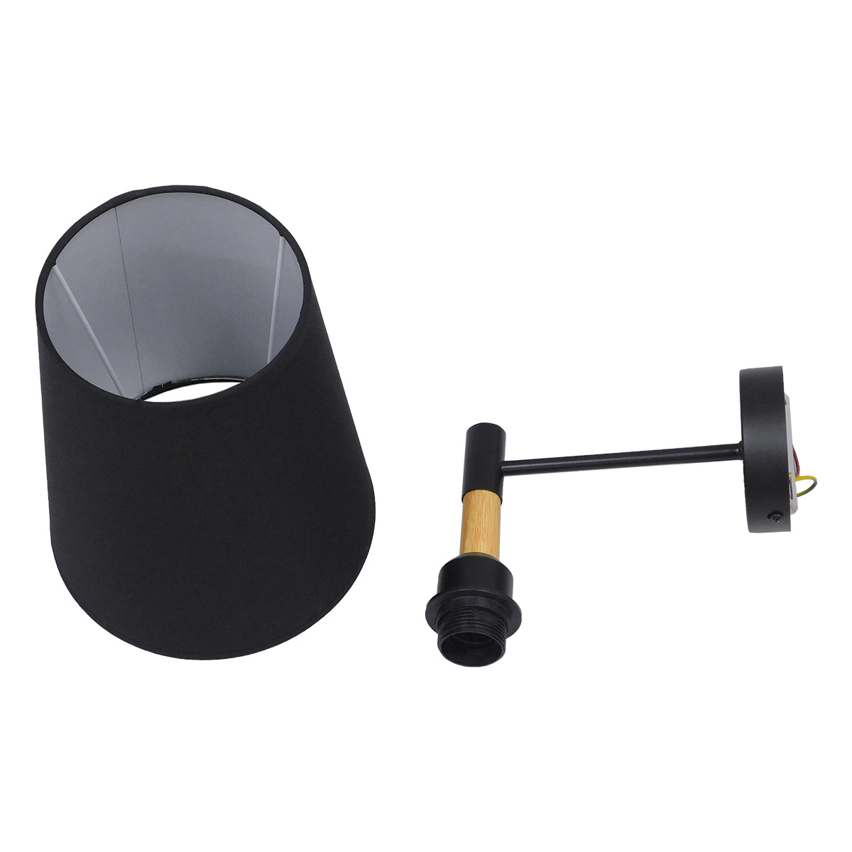 GLOBOSTAR® LYDFORD 01432 Μοντέρνο Φωτιστικό Τοίχου - Απλίκα με Ντουί 1 x E27 AC 220-240V IP20 - Μαύρο - Μ20 x Π28 x Υ36cm - ledmania.gr