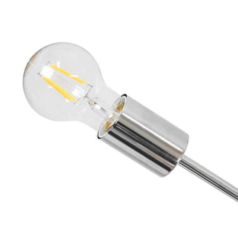 GloboStar® MILANO 01487 Μοντέρνο Φωτιστικό Οροφής Πλέγμα Πολύφωτο 12 x E27 IP20 Ασημί Μέταλλο - Μ80 x Π80 x Υ80cm - ledmania.gr