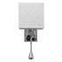 GloboStar® ELEGANT 01495 Μοντέρνο Επιτοίχιο Φωτιστικό Απλίκα με LED Βραχίονα Δίφωτο 1 x E27 IP20 Λευκό Ύφασμα με Ασημί Μέταλλο - Μ17 x Π21 x Υ43cm - ledmania.gr