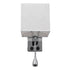 GloboStar® ELEGANT 01495 Μοντέρνο Επιτοίχιο Φωτιστικό Απλίκα με LED Βραχίονα Δίφωτο 1 x E27 IP20 Λευκό Ύφασμα με Ασημί Μέταλλο - Μ17 x Π21 x Υ43cm - ledmania.gr